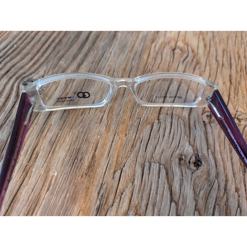 Eyeglasses Frames Purple Bling Studded Gianni Po GP Y04C 50-17-140 Full Rim New - Picture 12 of 16